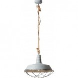 Lampa Wisząca Industrialna Rope | Szara, Betonowa - Brilliant