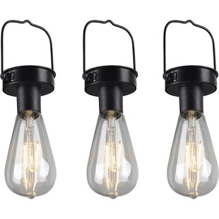 Lampa zewnętrzna solarna - Campus LED czarny mat Reality