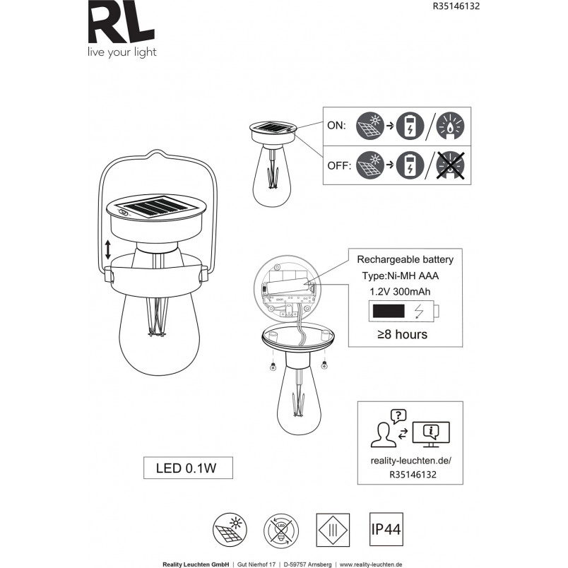 Lampy Solarne Ogrodowe Reality - Eleganckie Oświetlenie