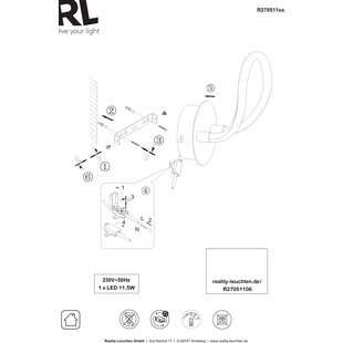 Kinkiet LED Bologna - Nowoczesny Design | Reality