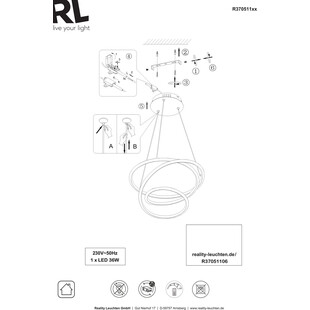 Lampa wisząca Bologna LED - Nowoczesny design | Reality