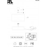 Lampka nocna Woody Long czarna | Reality - Sklep z lampami