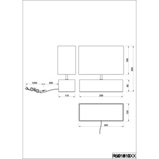 Lampka nocna Woody Long czarna | Reality - Sklep z lampami