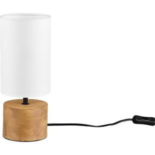 Lampka nocna drewniana biała Woody Tube | Reality