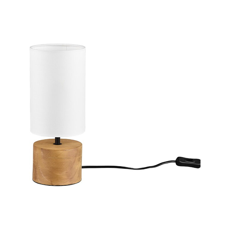 Lampka nocna drewniana biała Woody Tube | Reality