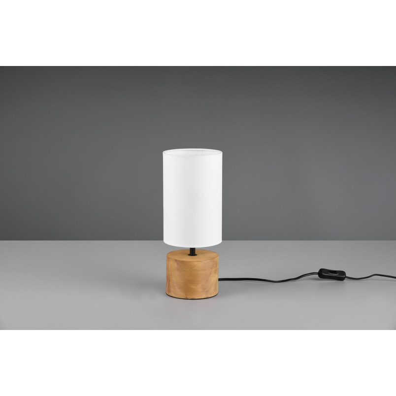 Lampka nocna drewniana biała Woody Tube | Reality