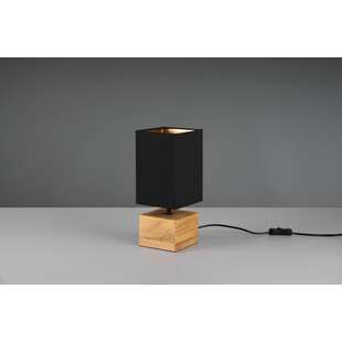 Lampa nocna drewniana czarna Reality Woody | Sklep z lampami