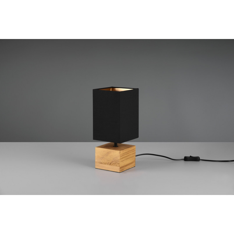 Lampa nocna drewniana czarna Reality Woody | Sklep z lampami