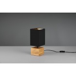 Lampa nocna drewniana czarna Reality Woody | Sklep z lampami