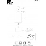 Lampa nocna drewniana czarna Reality Woody | Sklep z lampami