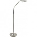 Lampa podłogowa LED Trio Bergamo | Srebrna, ze ściemniaczem
