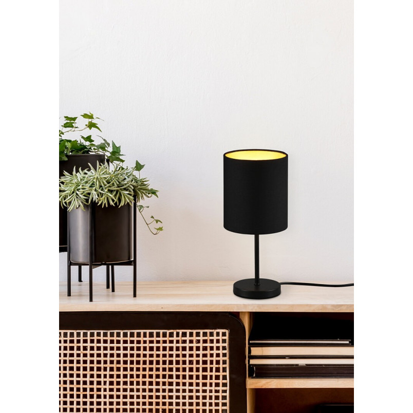 Lampa nocna czarno-złota Reality Jerry | Eleganckie oświetlenie