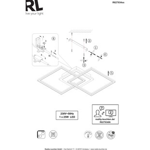 Plafon LED Reality Venida - Nowoczesny Design, Chrom | Kup Teraz