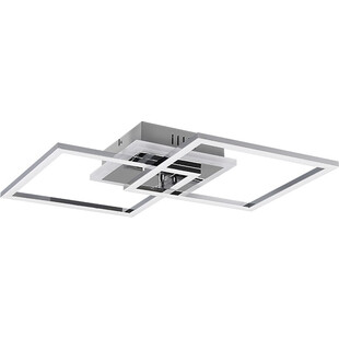 Plafon nowoczesny dwa kwadraty Venida LED 57cm chrom Reality
