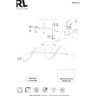 Plafon LED Perugia 60cm - Nowoczesny Design | Reality