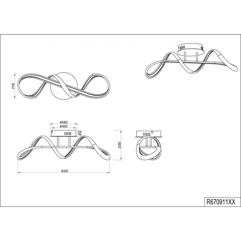 Plafon LED Perugia 60cm - Nowoczesny Design | Reality