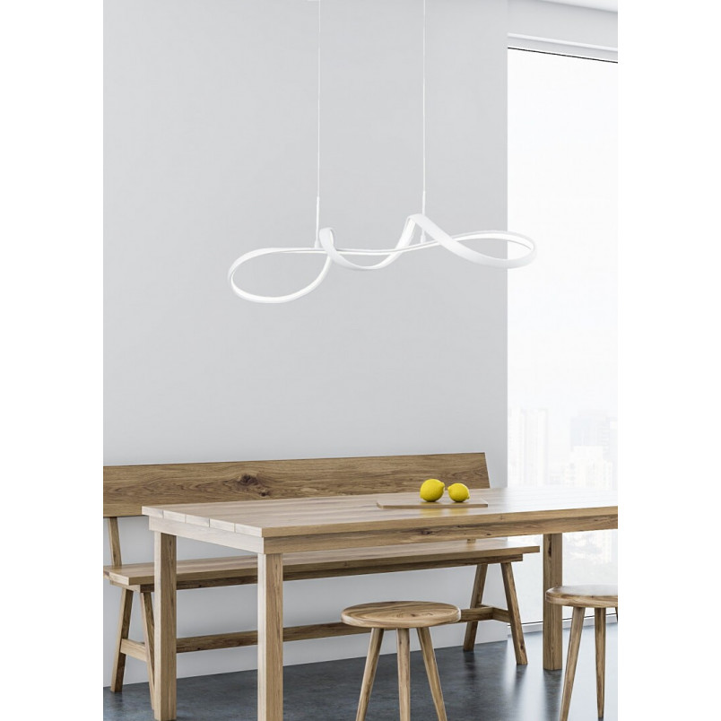 Lampa wisząca nowoczesna biała Reality Perugia LED 81cm - Kup teraz!