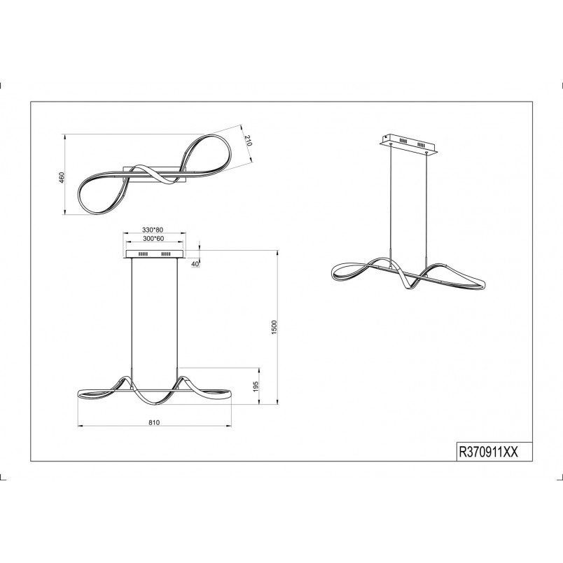 Lampa wisząca LED Perugia | Nowoczesny design | Reality
