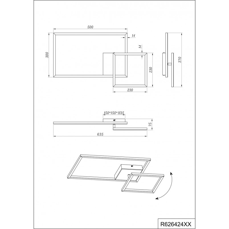 Plafon LED Padella Nikiel 63cm - Nowoczesne Oświetlenie