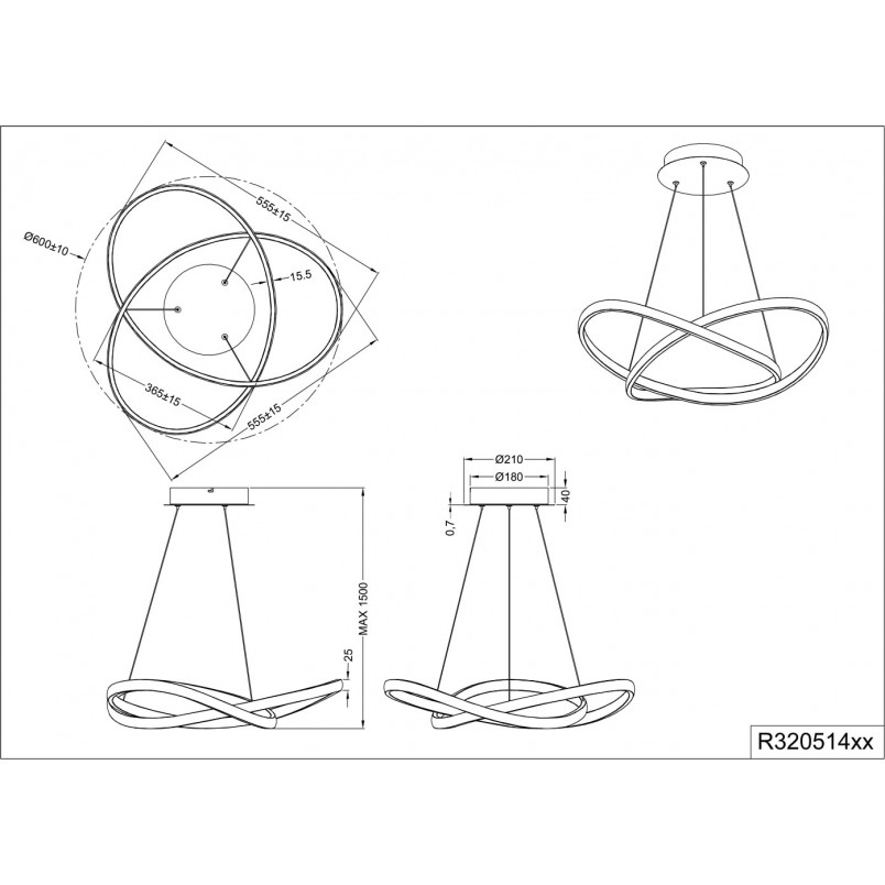 Lampa wisząca LED Course nikiel | Nowoczesny design Reality