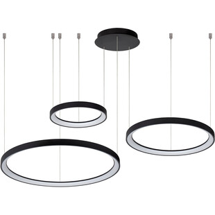 Lampa wisząca Vidal LED III | Nowoczesna lampa czarna Lucide