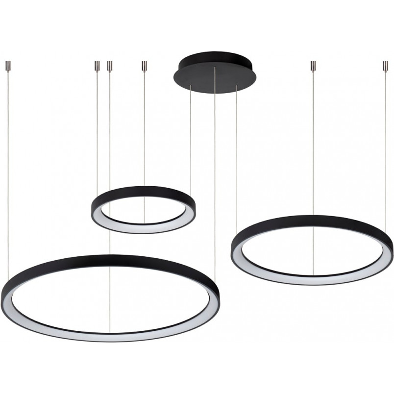 Lampa wisząca Vidal LED III | Nowoczesna lampa czarna Lucide