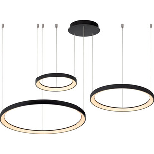 Lampa wisząca Vidal LED III | Nowoczesna lampa czarna Lucide