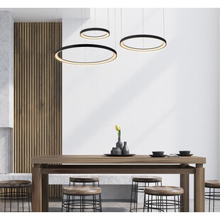 Lampa wisząca Vidal LED III | Nowoczesna lampa czarna Lucide