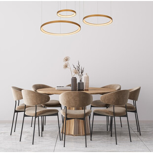 Lampa Glamour Vidal LED III | Złota, Okrągła | Lucide