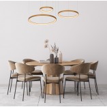 Lampa Glamour Vidal LED III | Złota, Okrągła | Lucide