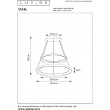 Lampa Wisząca Vidal LED II - Nowoczesna Lampa Czarna Lucide