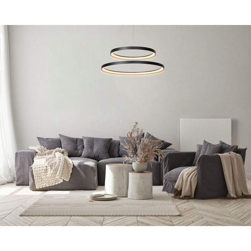 Lampa Wisząca Vidal LED II - Nowoczesna Lampa Czarna Lucide