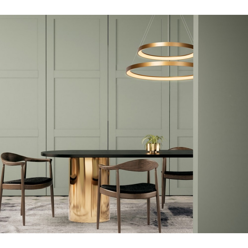 Lampa Wisząca Glamour Vidal LED II - Złote Światło | Lucide
