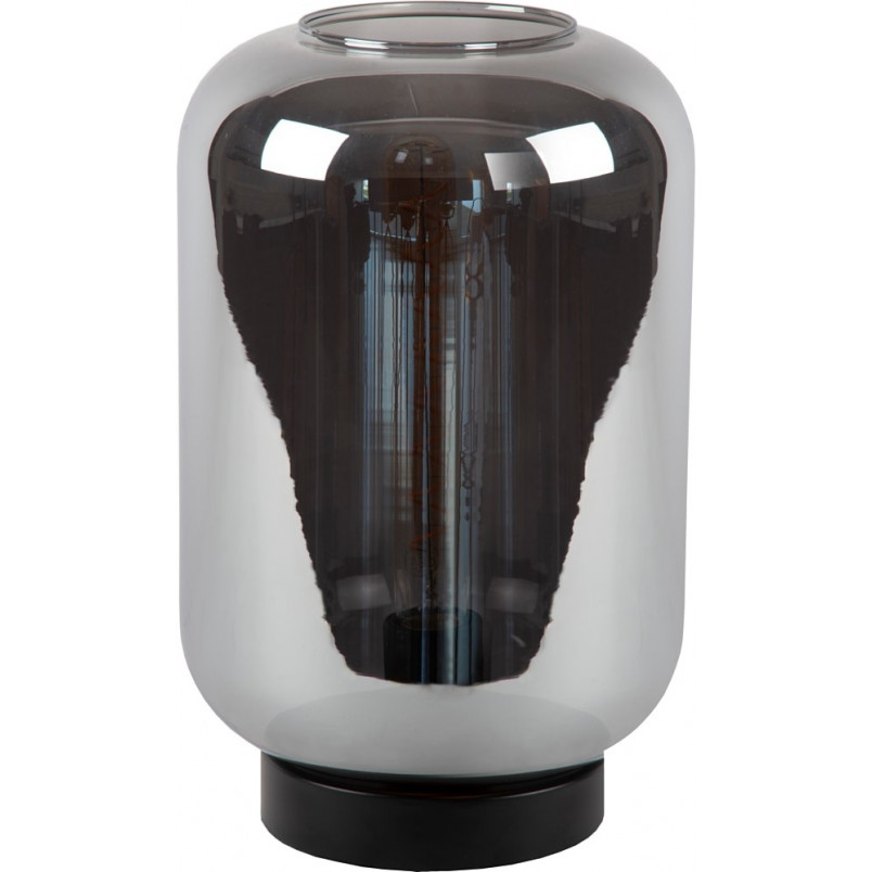 Lampa stołowa Lucide Joanet - Szkło dymione, styl retro