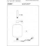 Lampa stołowa Lucide Joanet - Szkło dymione, styl retro
