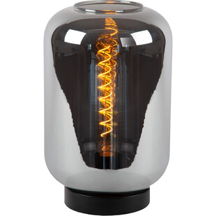 Lampa stołowa Lucide Joanet - Szkło dymione, styl retro