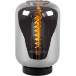 Lampa stołowa Lucide Joanet - Szkło dymione, styl retro