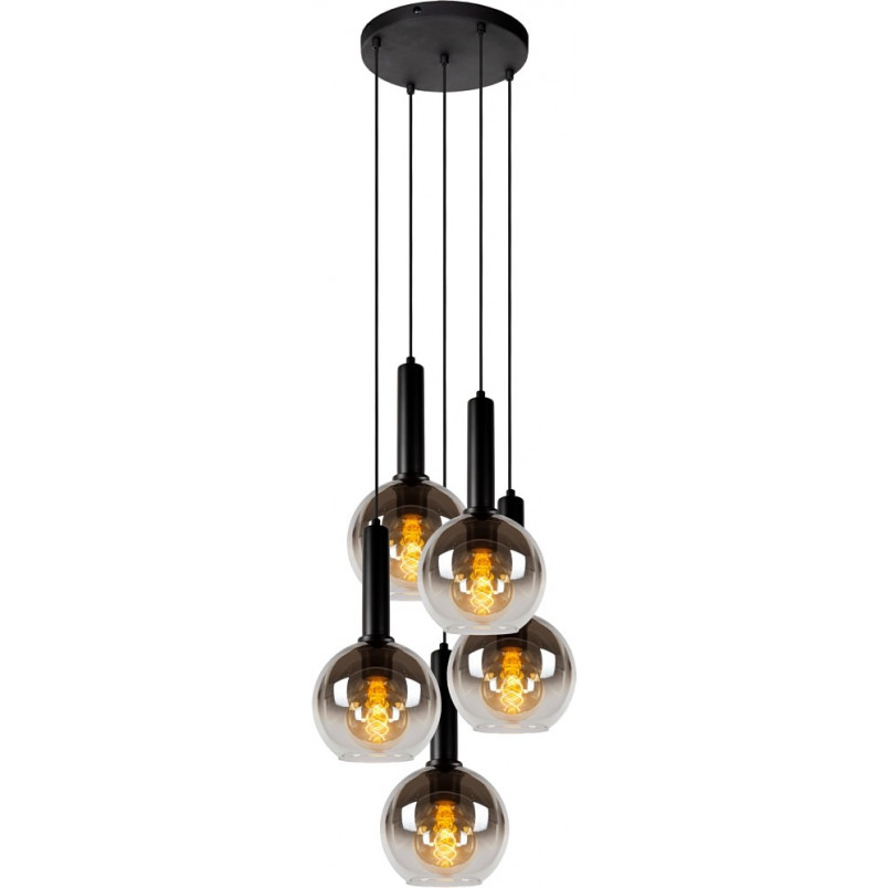 Lampa wisząca Marius V Lucide - 5 kloszy, szklane kule