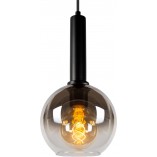 Elegancka Lampa wisząca szklane kule na listwie Marius V 55cm szary dymiony/czarny Lucide do salonu, sypialni i kuchni