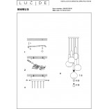 Lampa wisząca Marius V Lucide - 5 kloszy, szklane kule
