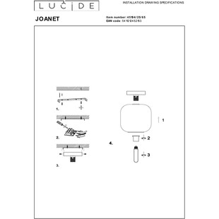Plafon szklany Joanet | Lucide - Elegancja w Twoim domu