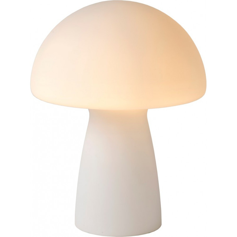Lampa stołowa Lucide Fungo - Szklany klosz, biały