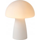 Lampa stołowa Lucide Fungo - Szklany klosz, biały