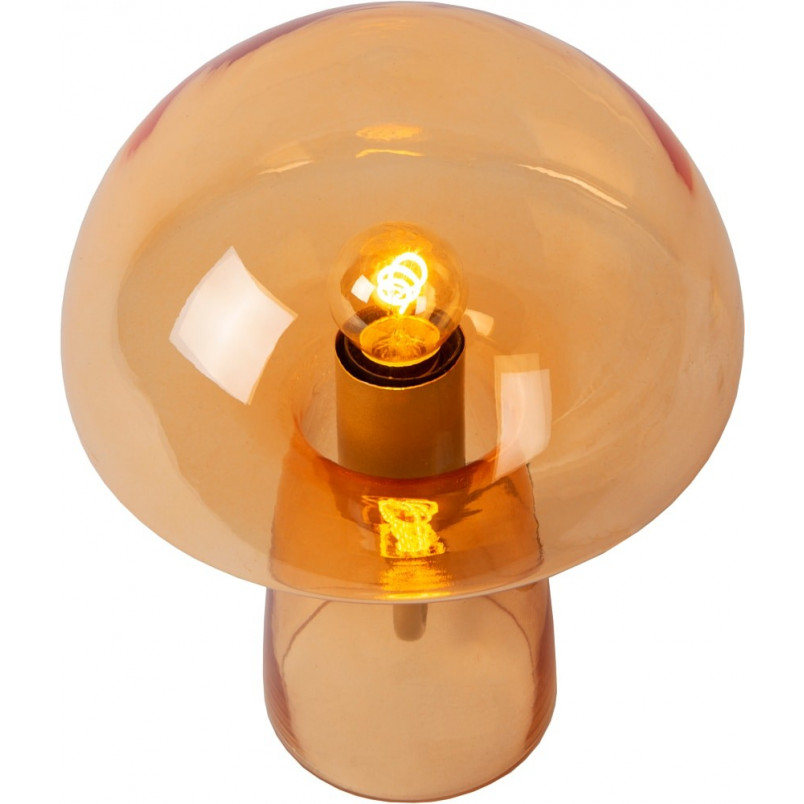 Lampa stołowa szklana designerska Fungo pomarańczowa Lucide