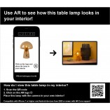Lampa stołowa szklana designerska Fungo pomarańczowa Lucide