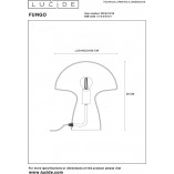 Lampa stołowa szklana designerska Fungo pomarańczowa Lucide