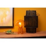 Lampa stołowa szklana designerska Fungo pomarańczowa Lucide