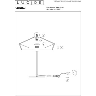 Lampa stołowa rattanowa Yunkai | Lucide | Boho | Sklep
