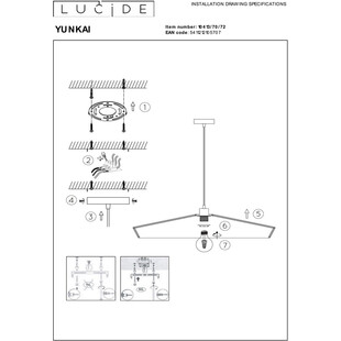 Lampa wisząca rattanowa boho Lucide Yunkai | Sklep Lamp