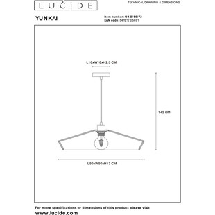 Lampa wisząca rattanowa boho Yunkai | Lucide - Elegancki design